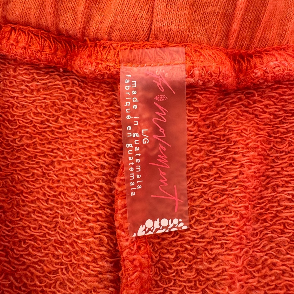 Freepeople Movement Orange Shorts with Embroidered Logo - Picture 3 of 3